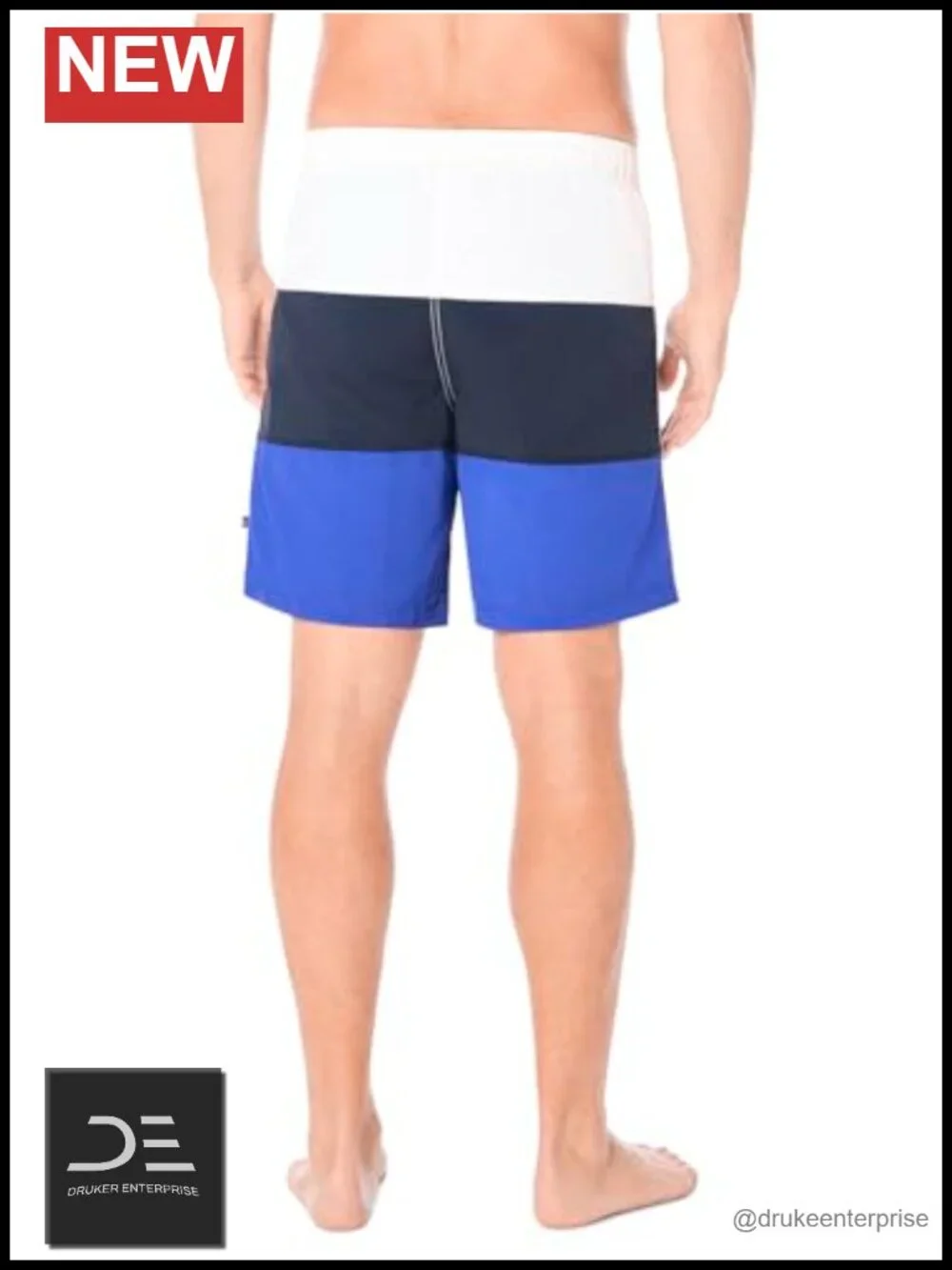 Quick Dry Classic Logo Tri-Block Swim Trunk